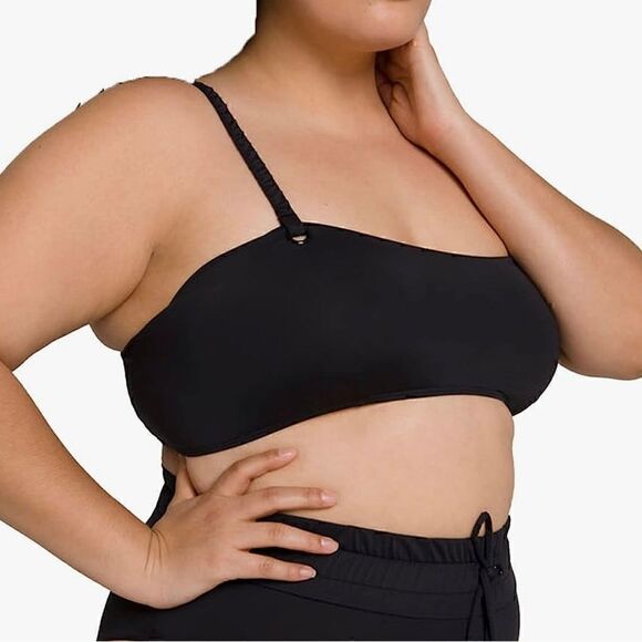 NWT Good American Shapelifter Sporty Grommet Bikini Tank Top in Black Size 8=5XL - Picture 7 of 7